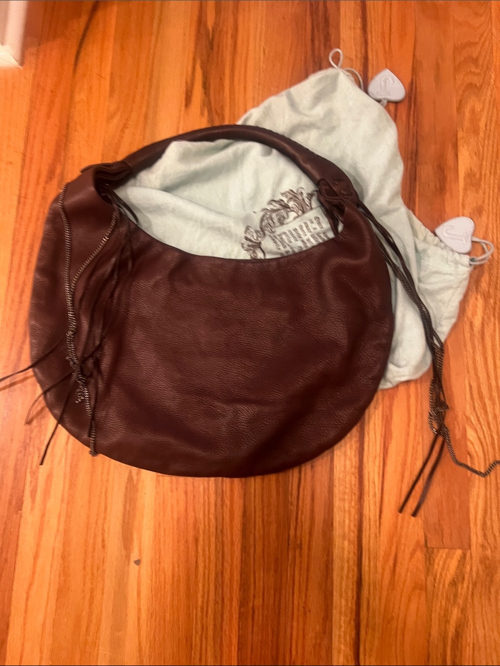 Juicy Couture Dark Brown Leather Shoulder Hobo